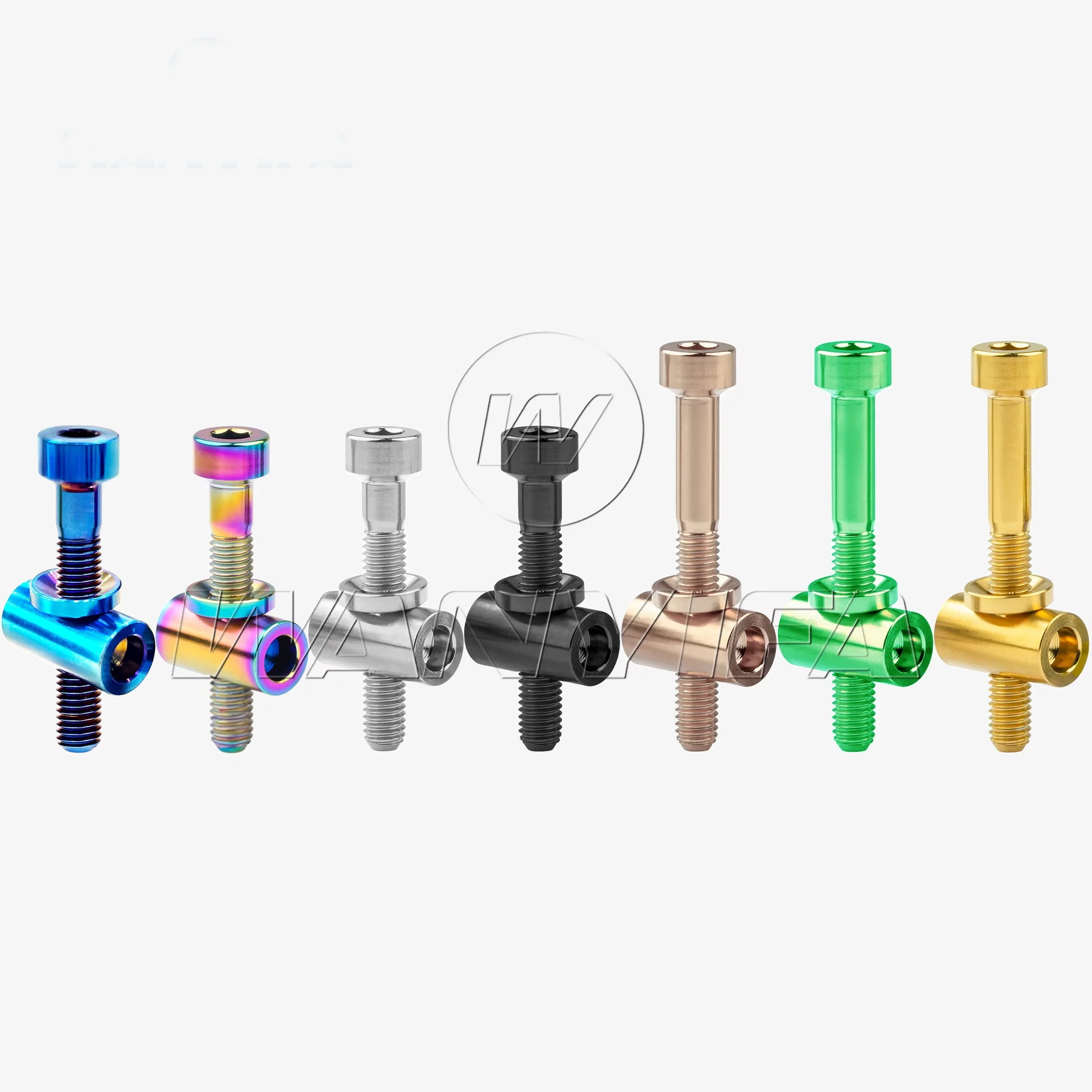 Wanyifa Titanium Ti Bolt M5x30/40mm Screws+Nuts+Washers for Thomson Seatpost MTB Road Bicycle Seatpost Saddle Fixed