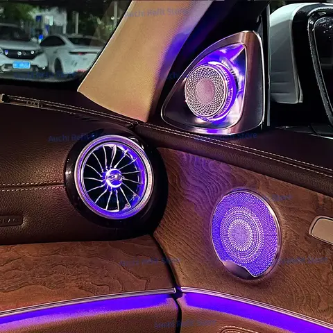 메르세데스 벤츠 W213 E53 E 클래스 2016 2023 RGB LED 앰비언트 라이트, 자동차 4D 경적 개조, 64 색 3D 로터리 트위터 스피커, 신제품