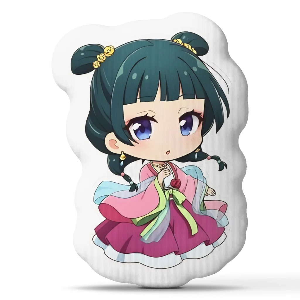 Maomao Anime Chibi Throw Pillow Chinese Hanfu Cushion Shaped Stuffed Decorative Pillow Sofa Bed Home Decor Fan Gift Bedroom
