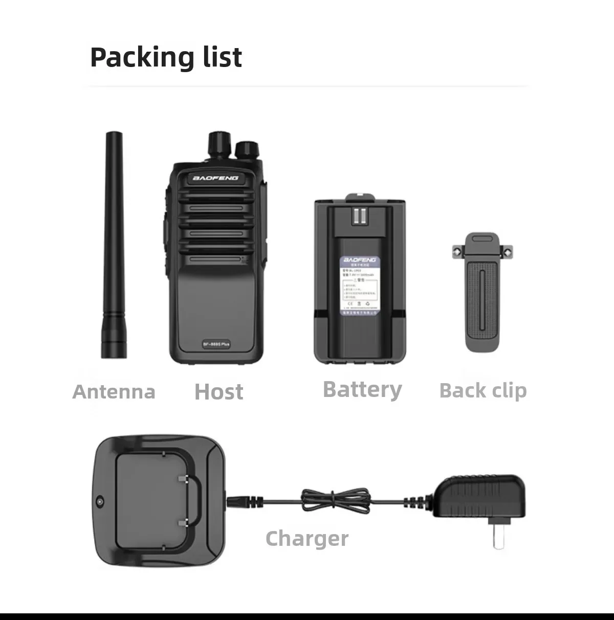Practical bestseller BAOFENG  BF-888S Plus Wall-penetrating Walkie Talkie, High Power Long Range & Anti-slip Commercial & Civili