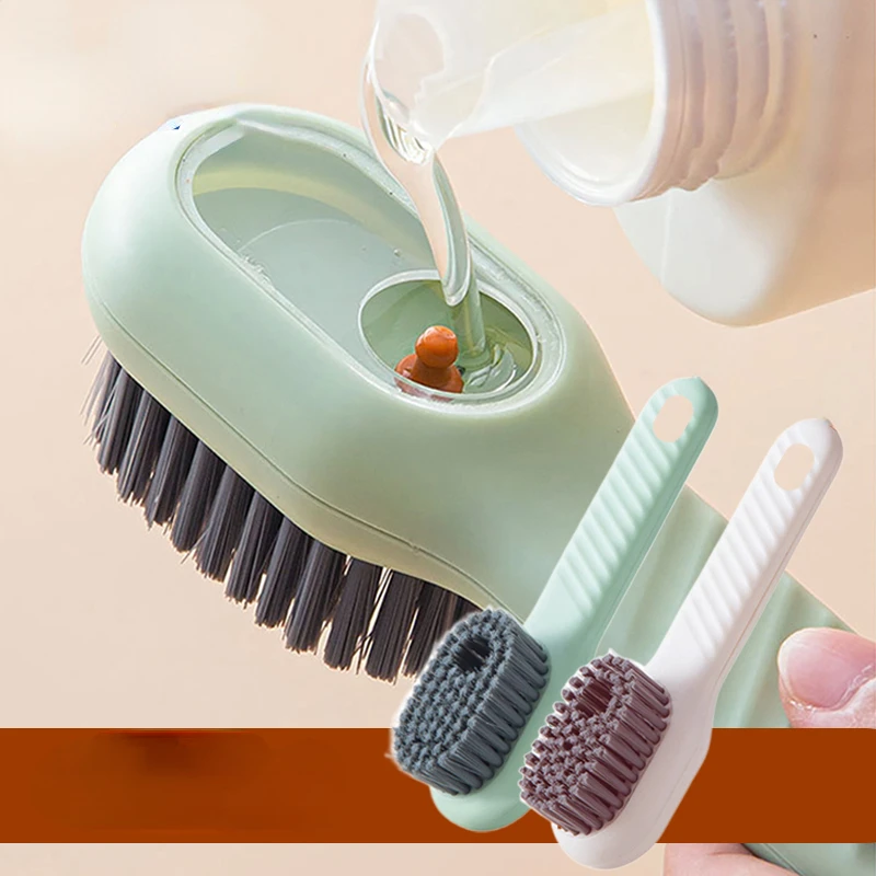 1/2Pcs Multifunctional Cleaning Brush Soft-bristled Liquid Shoe Brush Clothes Brush Shoe Clothing Board Brush Shoe Cleaner