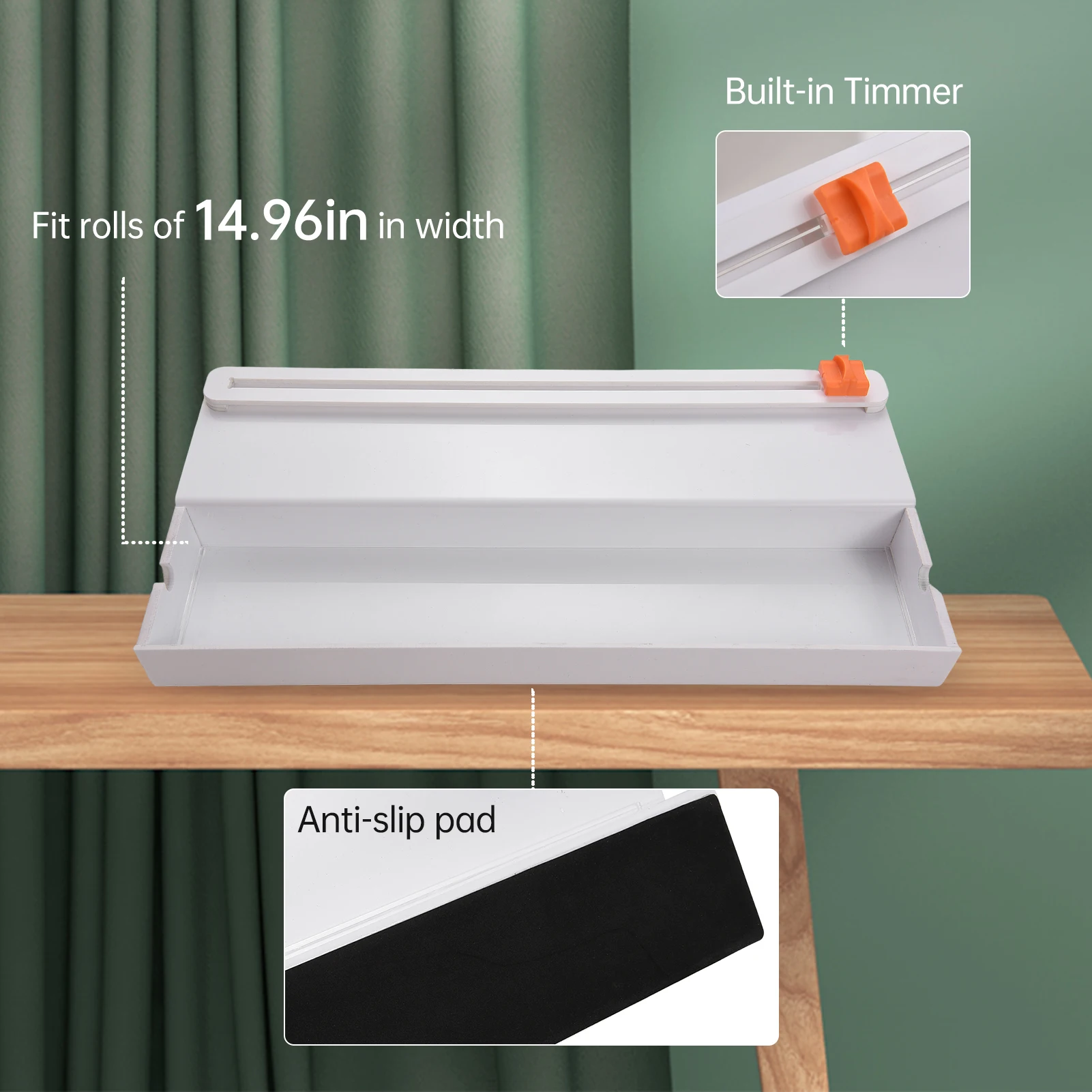 Vinyl Roll Holder with Trimmer for Cricut MAKER 3 and Cricut MAKER Support 38cm/14.96in Width of Vinyl Material DIY Craft Tool