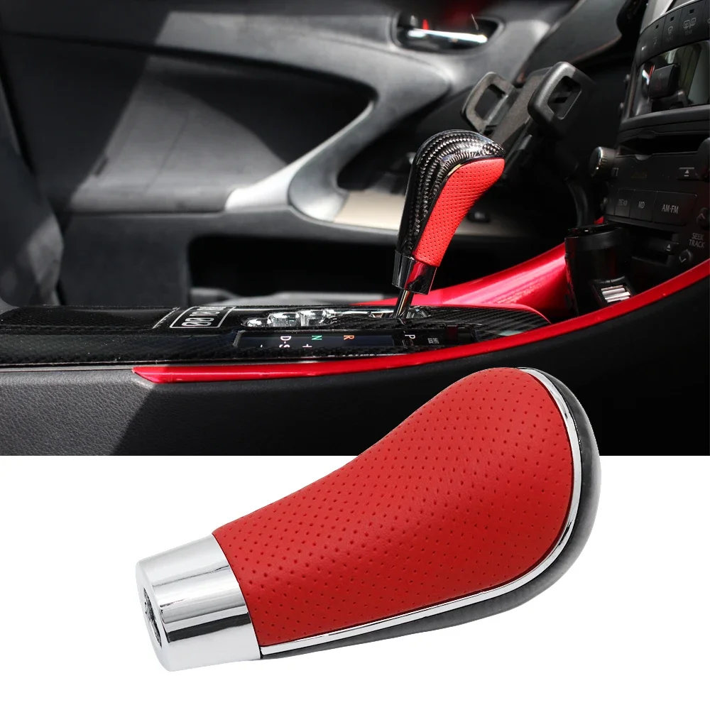 Universal Leather Car Accessories Manual Automatic Transmission Speed Gear Shift Knob Car-styling Geartick Shifter Lever Knob