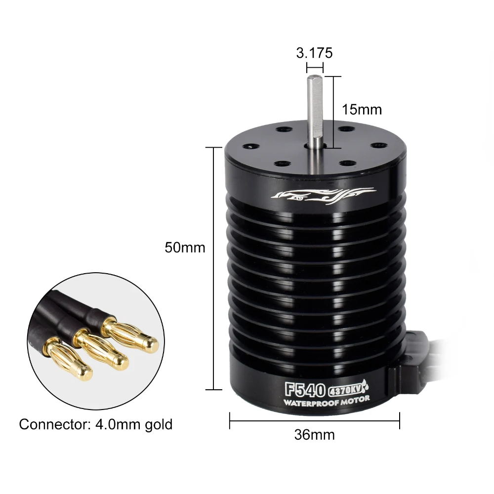 9imod F540-V2 4370KV فرش Sensorless محرك مقاوم للماء 3.175 مللي متر + 60A ESC ل 1/10 RC الانجراف سباق على الطرق الوعرة سيارة شاحنة