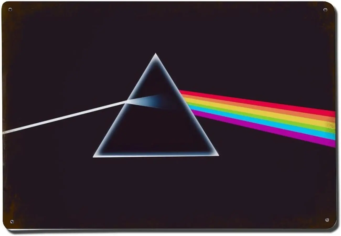 Dark Side of the Moon Metal Tin Sign Poster 8”×12” Painting Sign Funny Wall Vintage Art Decor Retro Plaque For Home Bar Pub C