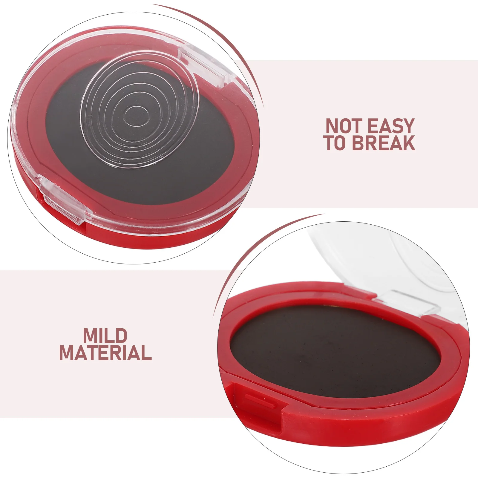 Almohadilla de tinta portátil para huellas dactilares, almohadilla de tinta roja para oficina, suministros de notaario, identificación en el aula, estampado, impresión compacta, 4 Uds.