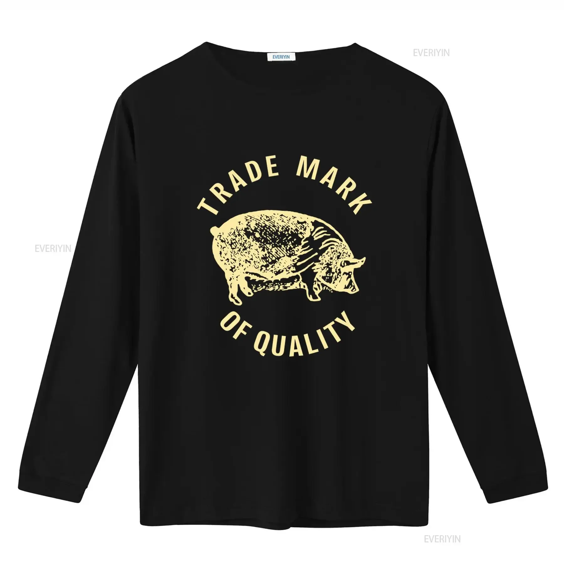 High Quality Trade Mark Pig Print T Shirt for Fashion Casual vintage Washed Versatile Stretched graphic Stylish Comfortable