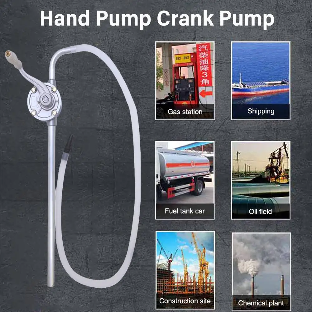 

Hand Pump Crank Pump Oil Barrel Pump Aluminum Transfer Pump Crank Barrel Manual Pump Syphon Fuel Saver For Gas Gasoline W8h8