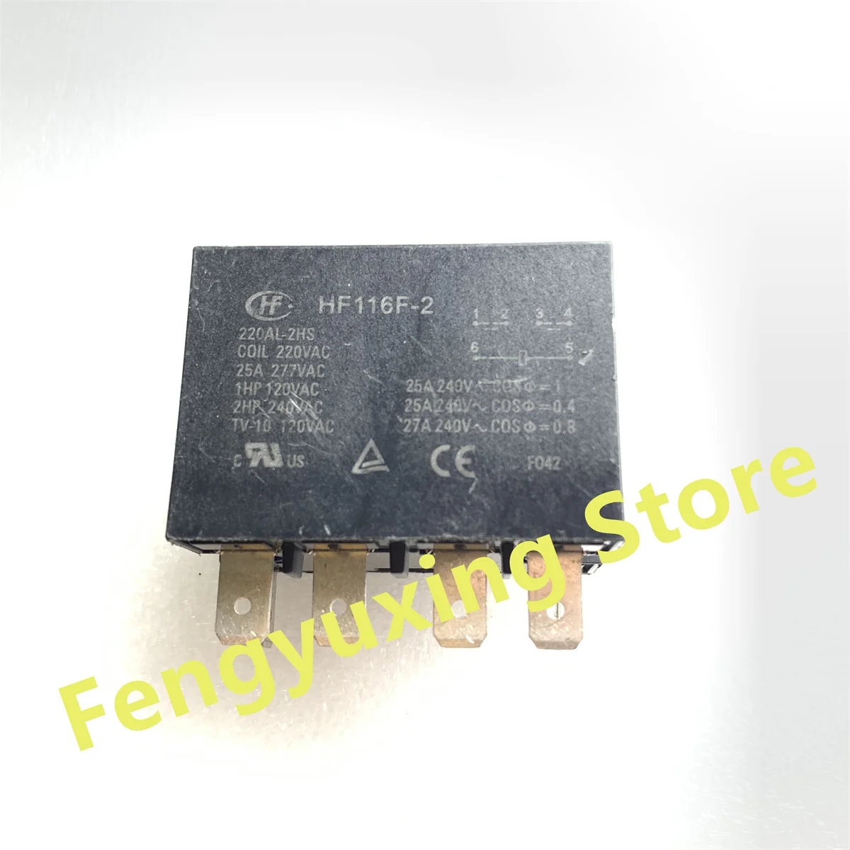 New HF116F-2 220AL-2HS Hongfa Relay JQX-116F-2 6-pin 25A 220VAC