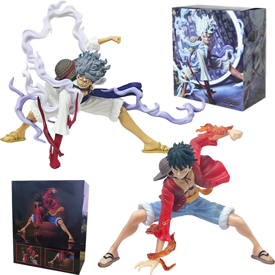 Figuras de acción de One Piece Monkey D. Luffy, estilo batalla/Dios del Sol Nica Luffy, figuras de acción en 5ª velocidad, modelo de anime, regalo de Navidad