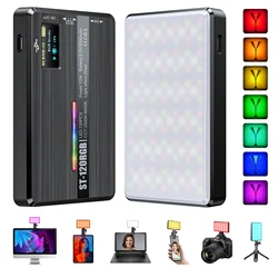 ST-120 RGB LED Camera Light Full Color Output Video Lamp Kit Dimmable 2500K-9000K Bi-Color Panel Light