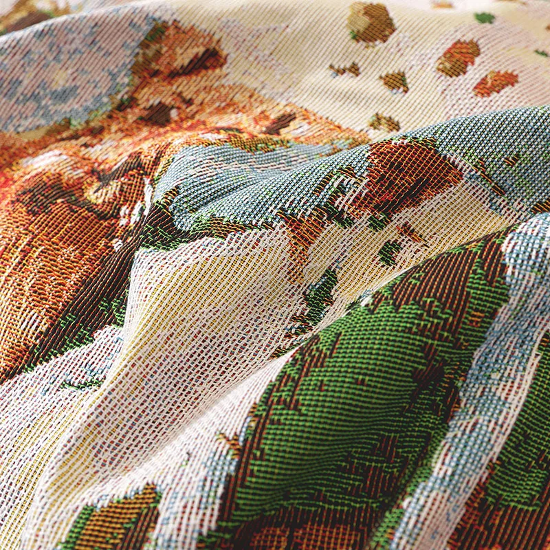Vintage Car Dog Blanket Woven Tapestry Throw Rustic Farmhouse Decor Dog Lover Jacquard Sofa Cover Boho Chic Blanket for Home