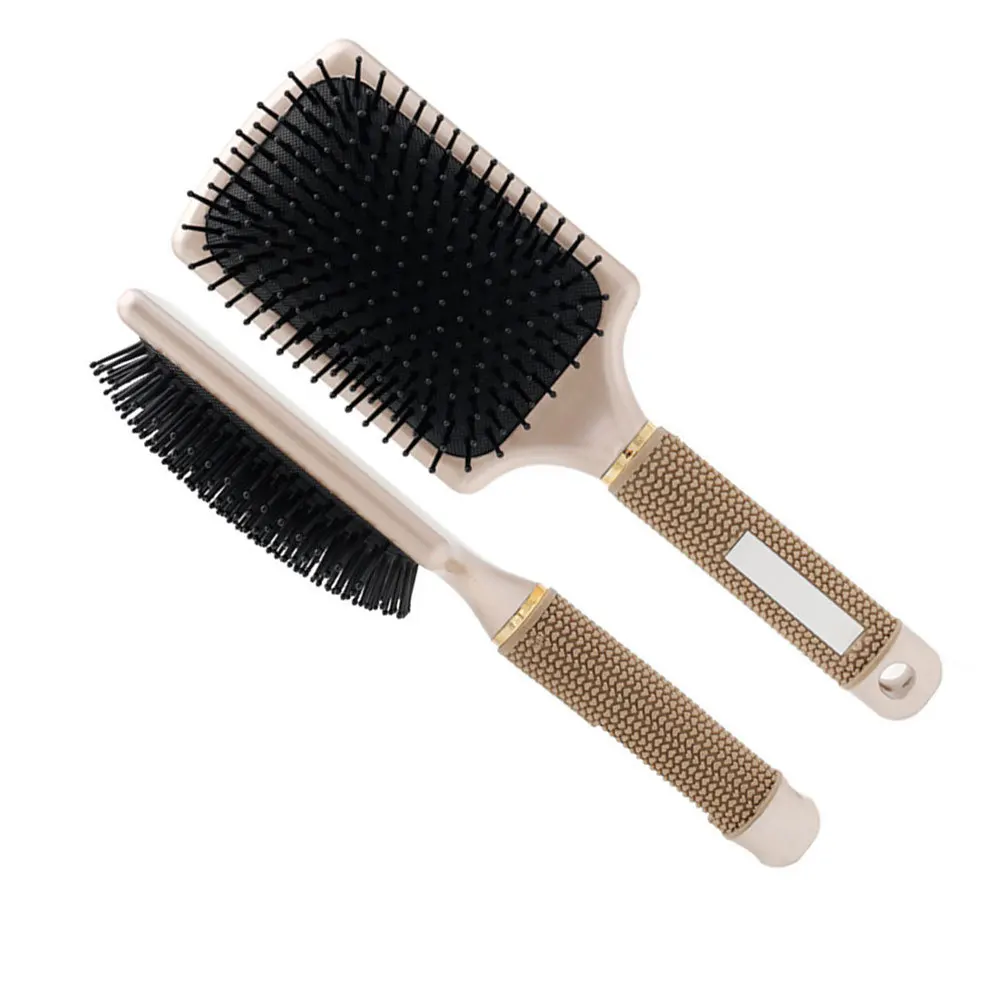 

Расческа для волос с подушкой, широкая плоская щетка для кожи головы, щетина с шариковым наконечником, распутывающая густые волосы, массажная расческа, расческа для влажной и сухой феном