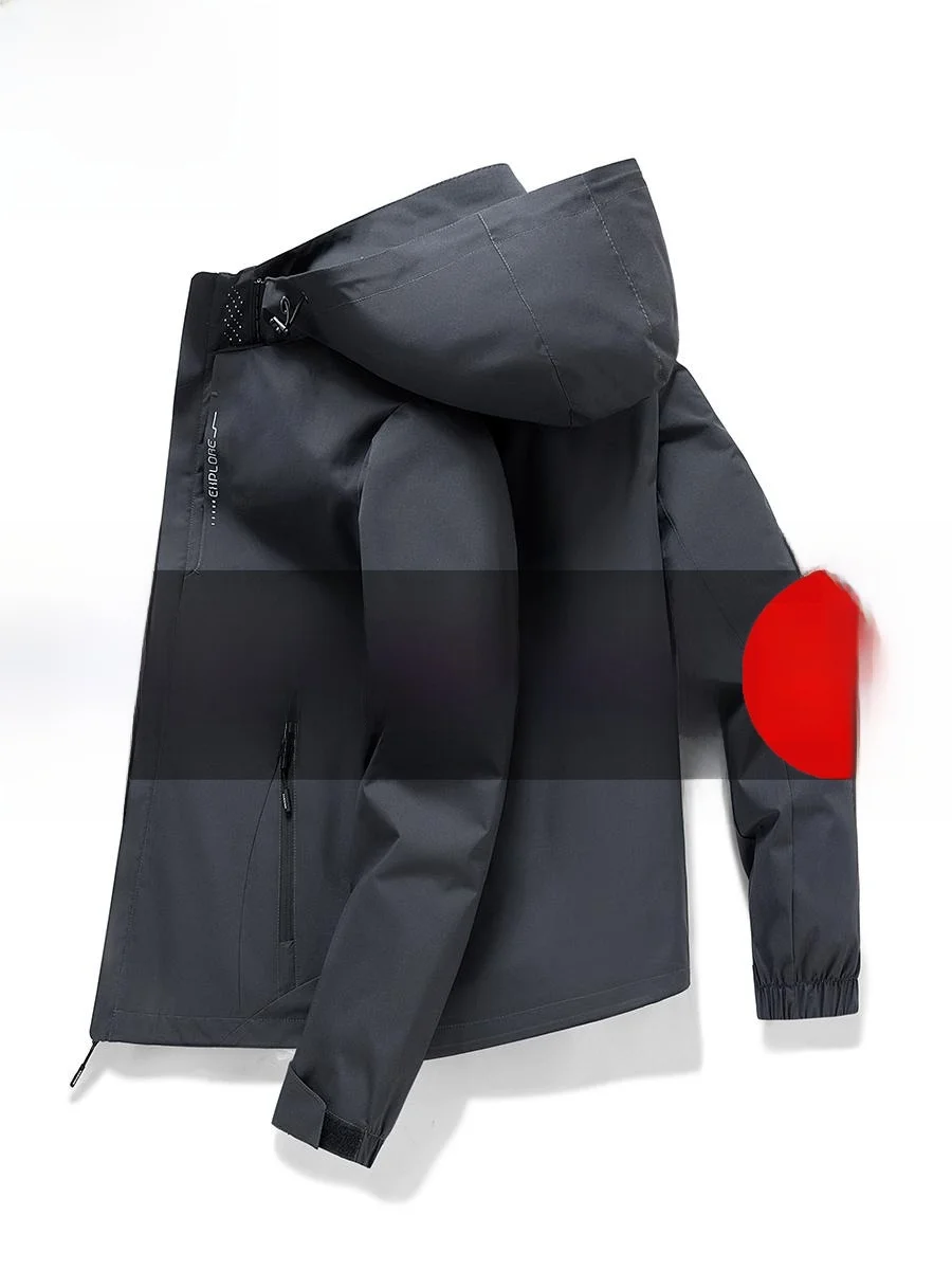 

Куртка Paul Initial Autumn Three-in-One из флиса, ветрозащитная, для мужчин среднего и пожилого возраста, для отцов и дедушек, непромокаемая, ветрозащитная.