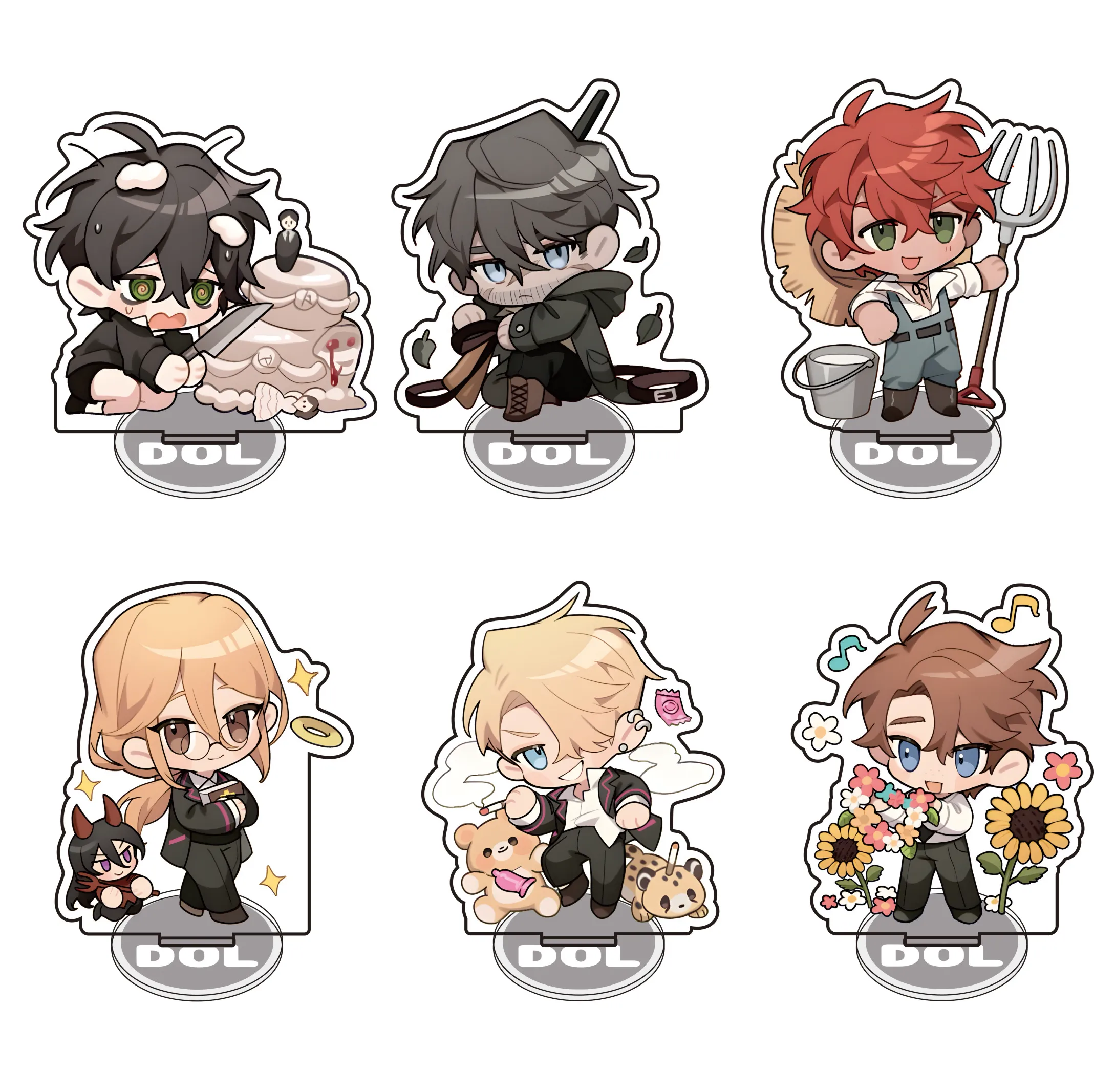 Game Degrees of Lewdity 10cm Acrylic Stand Tabletop Decorations Accessories Decor Gifts Exquisite Products Keychains