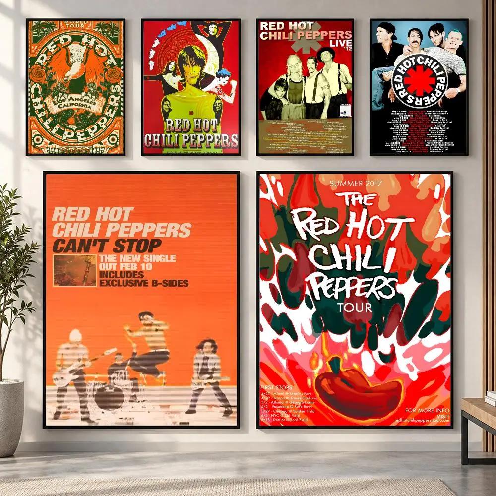 Band R-Red Hot C-Chili Peppers Poster HD art sticky wall waterproof home living room bedroom bar aesthetic decoration