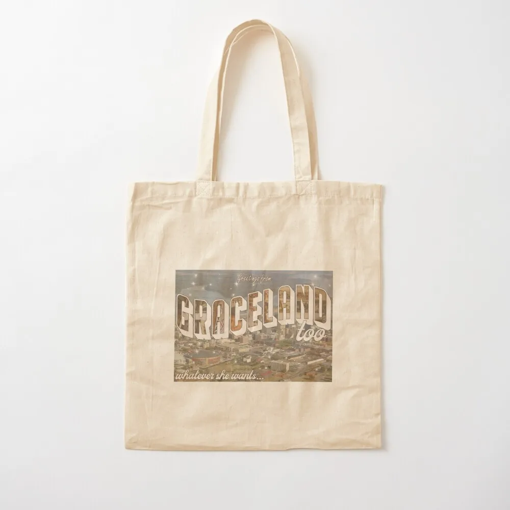 

graceland too postcard Tote Bag bags woman 2025 free delivery bags Canvas Tote Bag