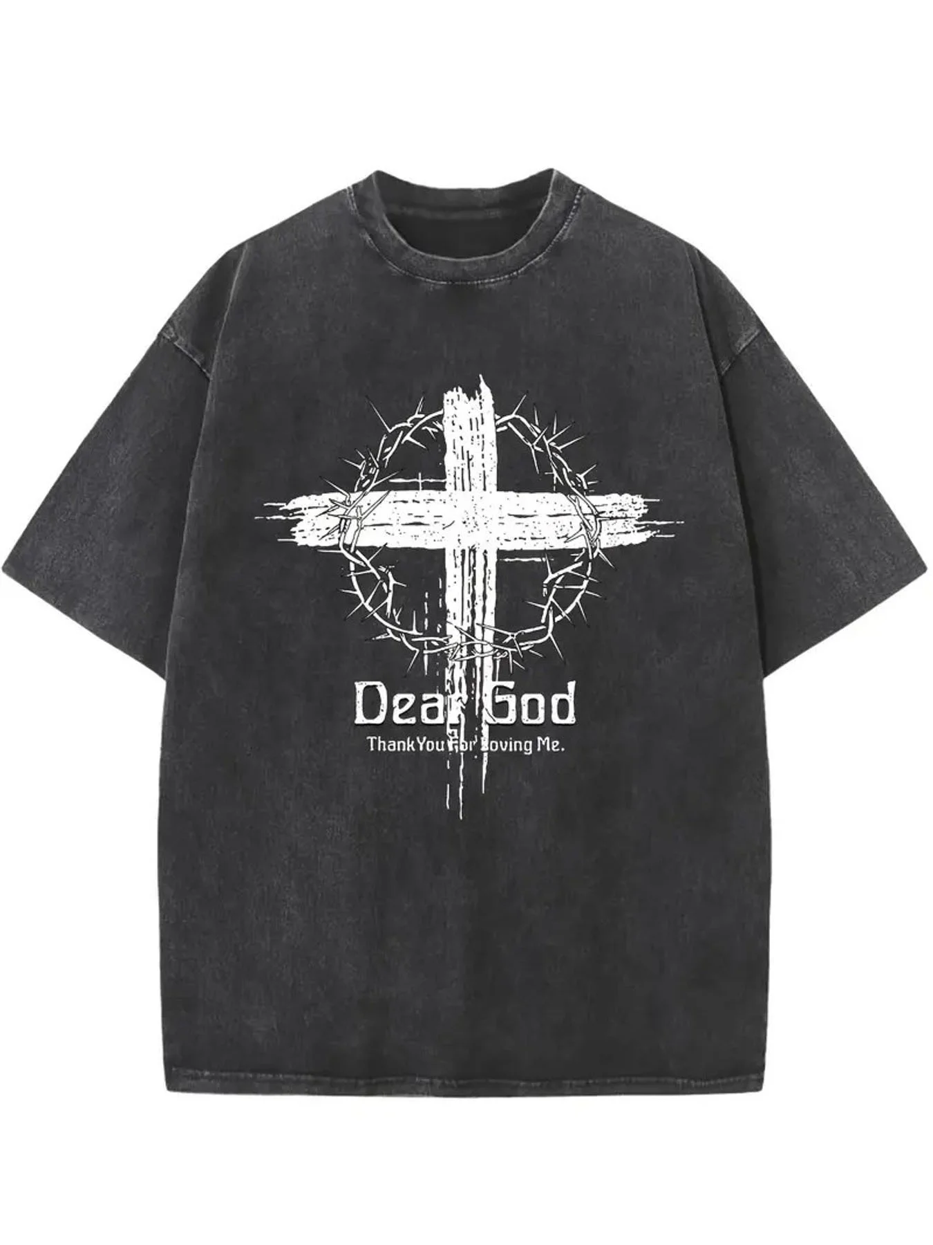 2026 Fashion Washed T-Shirt Made of Solid Color Material with Vintage Print. This Vintage-Style Graphic T-Shirt Is Machine Washable, Slim-Fit, and Perfect for Summer Outdoor Leisure and Vacations. Use a Water-Washing Process.
