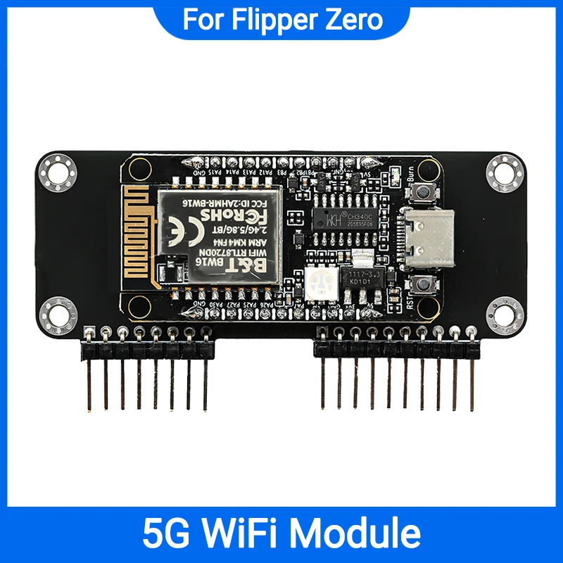 Модуль Flipper Zero 5G WiFi Deauther, двухдиапазонная плата BW16, сетевой инструмент 2,4G/5G, предварительно прошитая прошивка |   Дополнение GPIO
