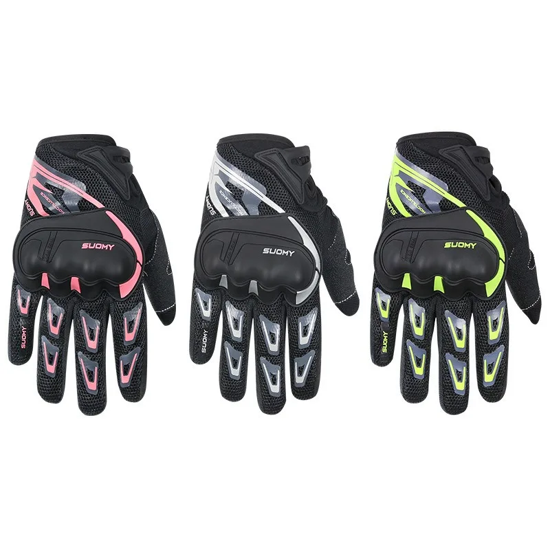 

Black Motorcycle Gloves Thin and Breathable Riding Knight Gloves Off-road Racing Anti-fall Full-finger Gloves Motorcycle Gear