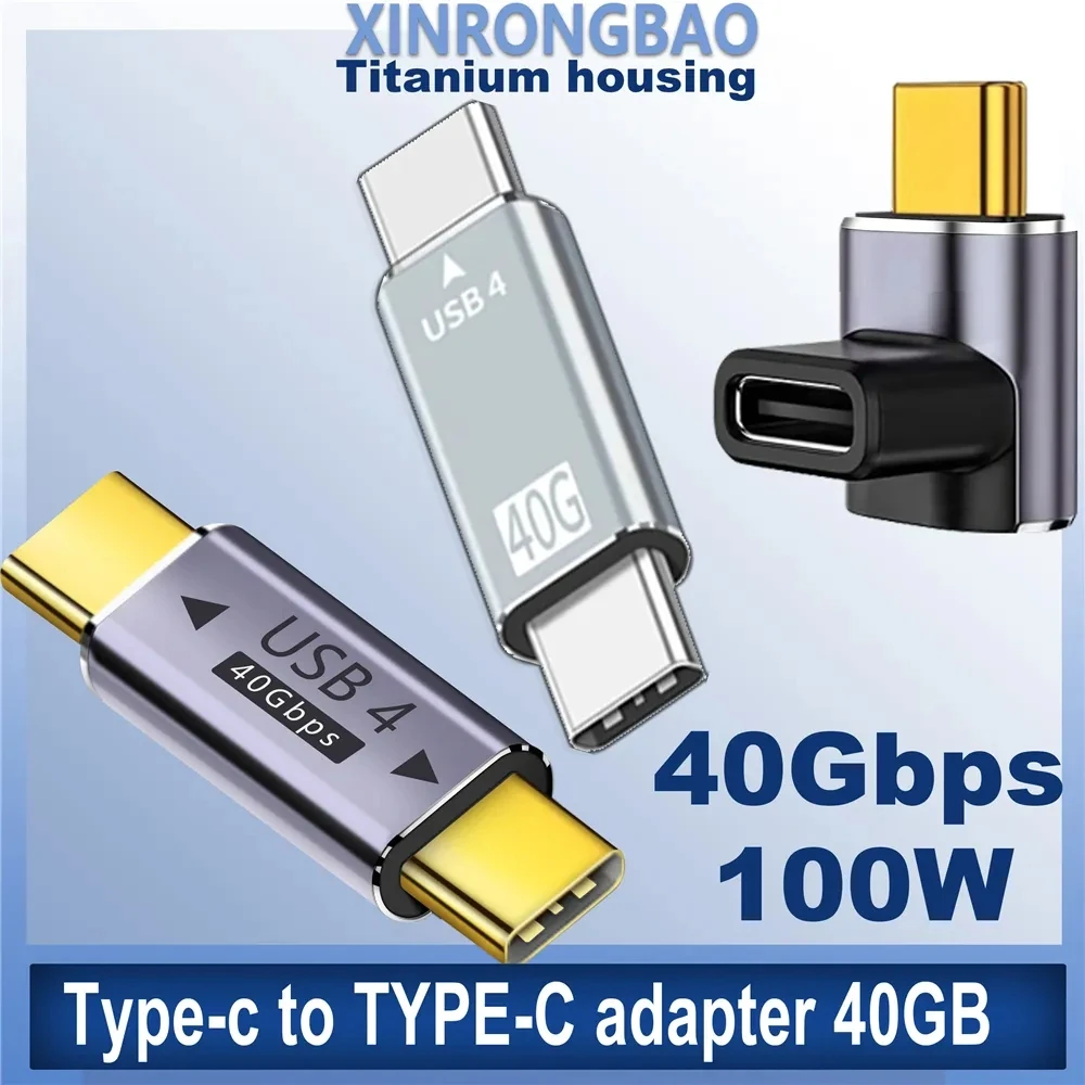 Mini USB4.0 40Gbps Thunderbolt 3 Adapter 8K@60Hz USB Type C Male to Male PD 100W Charger Data Converter for Macbook Pro Air Dell