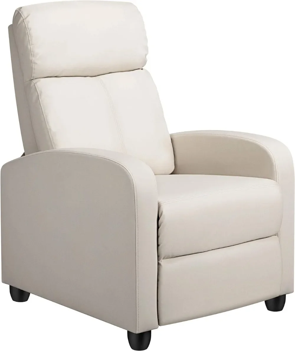 

Recliner Chair PU Leather Recliner Sofa Home Theater Seating Adjustable Modern Single Reclining Chair Sofa