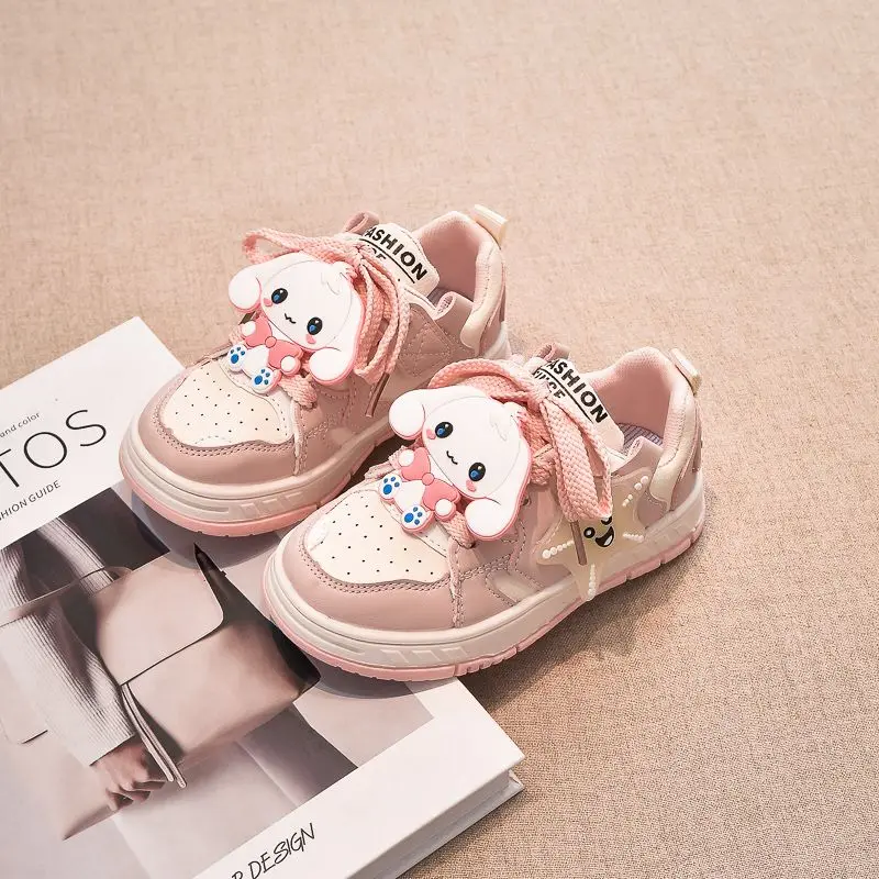 

Lovely Cinnamoroll Girl Board Shoes Kawaii Sanrio Kuromi Anime Casual Sneakers Cartoon Cute Autumn Single Shoes Fashion Kid Gift