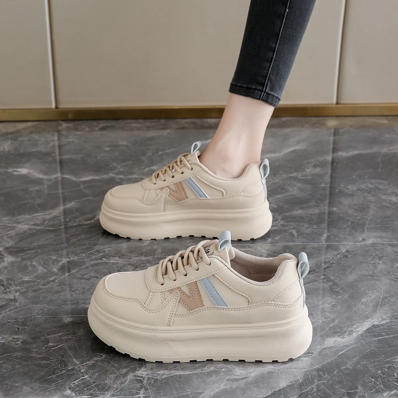 

Women's 5CM Platform Slip On Sneakers for Women Breathable Comfortable Walking Shoes Non Slip Casual Fashion Footwear