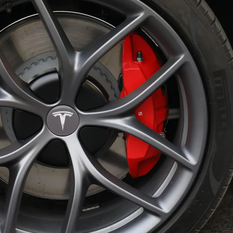 4 szt. 56 mm nakładka na piastę koła samochodowego Tesla Emblemat Naklejki do modelu 3 Model S X Model Y Pokrywa środkowa koła Akcesoria