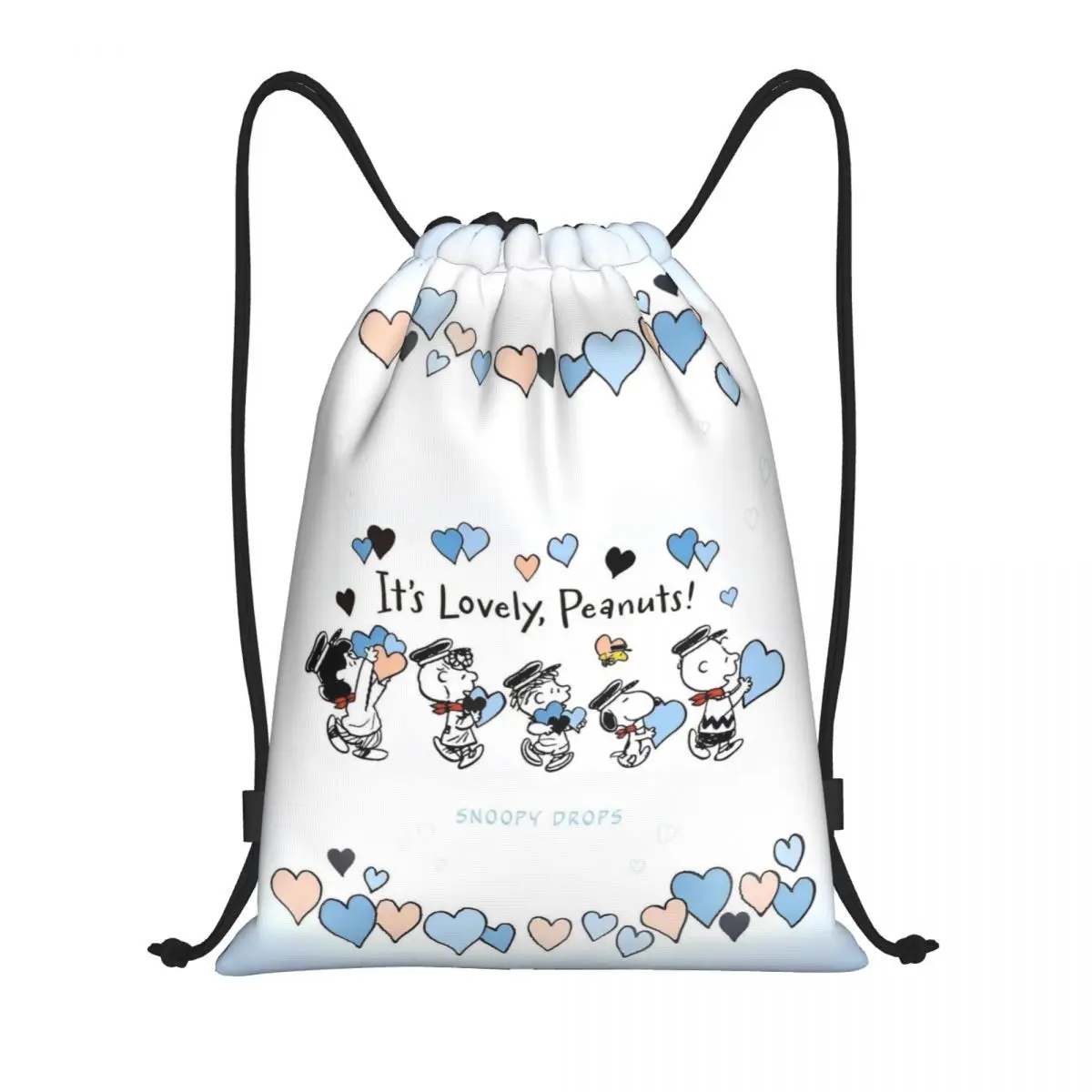 

Snoopy Woodstock Cartoon Drawstring Backpack Gym Sports Sackpack String Bags for Yoga