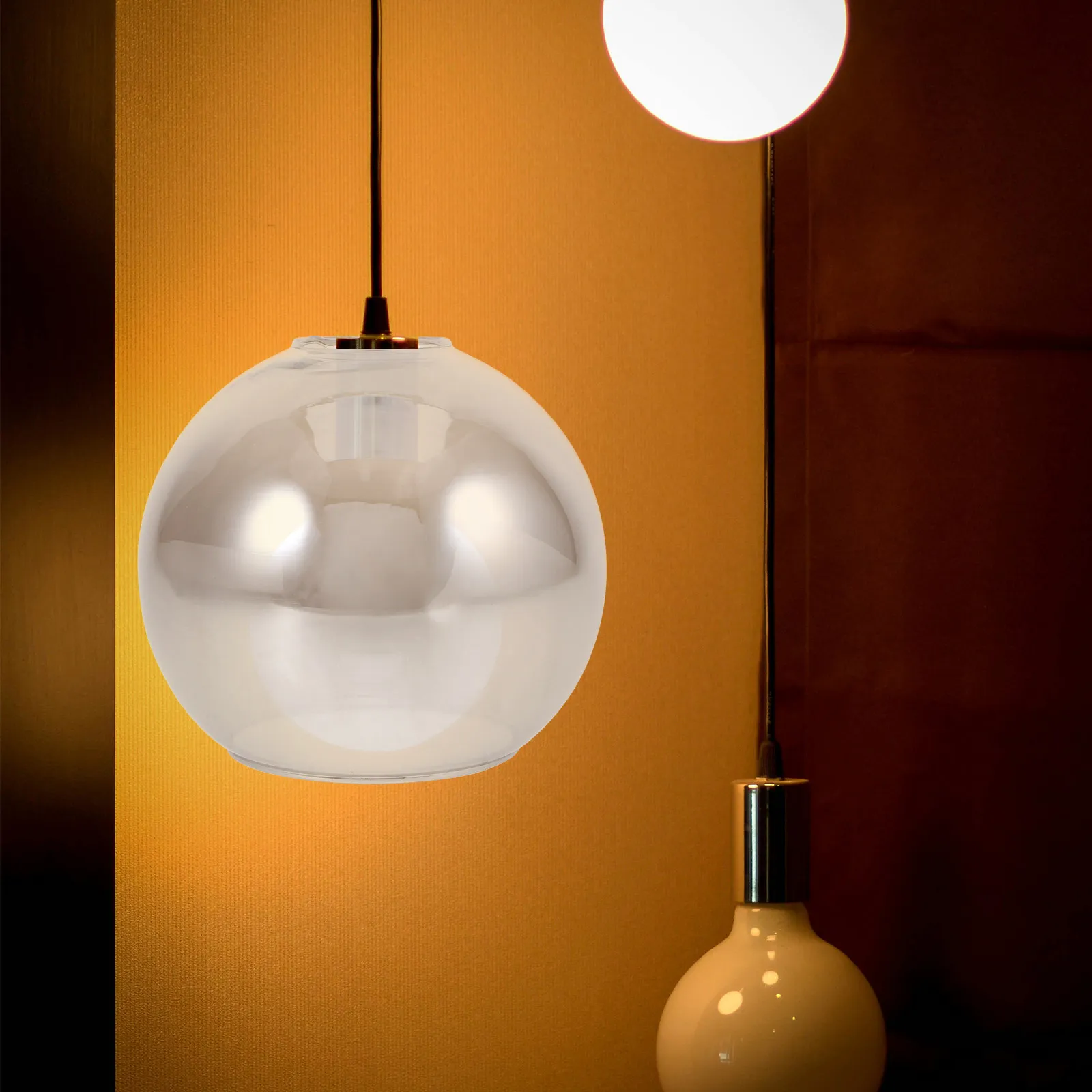 Large Semi-Circular Spherical Glass Lamp Shade for Living Room Bedroom Dining Wall Sconce Chandelier Pendant Light