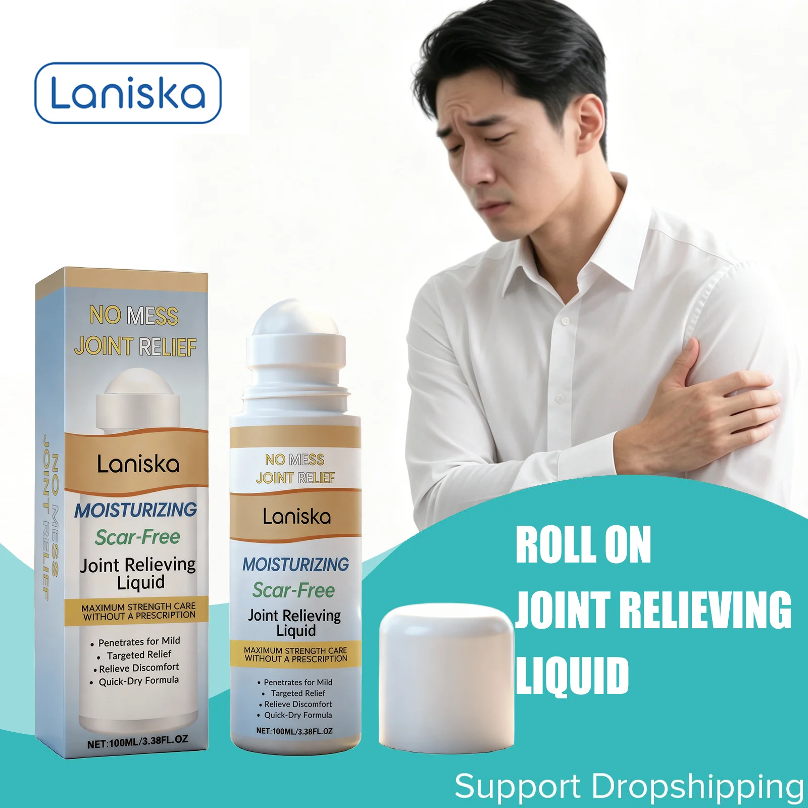Laniska Roll On Joint Relieving Liquid Joint Muscle Care Liquid Help Relieve Stiffness Soreness Improve Circulation Joint Care