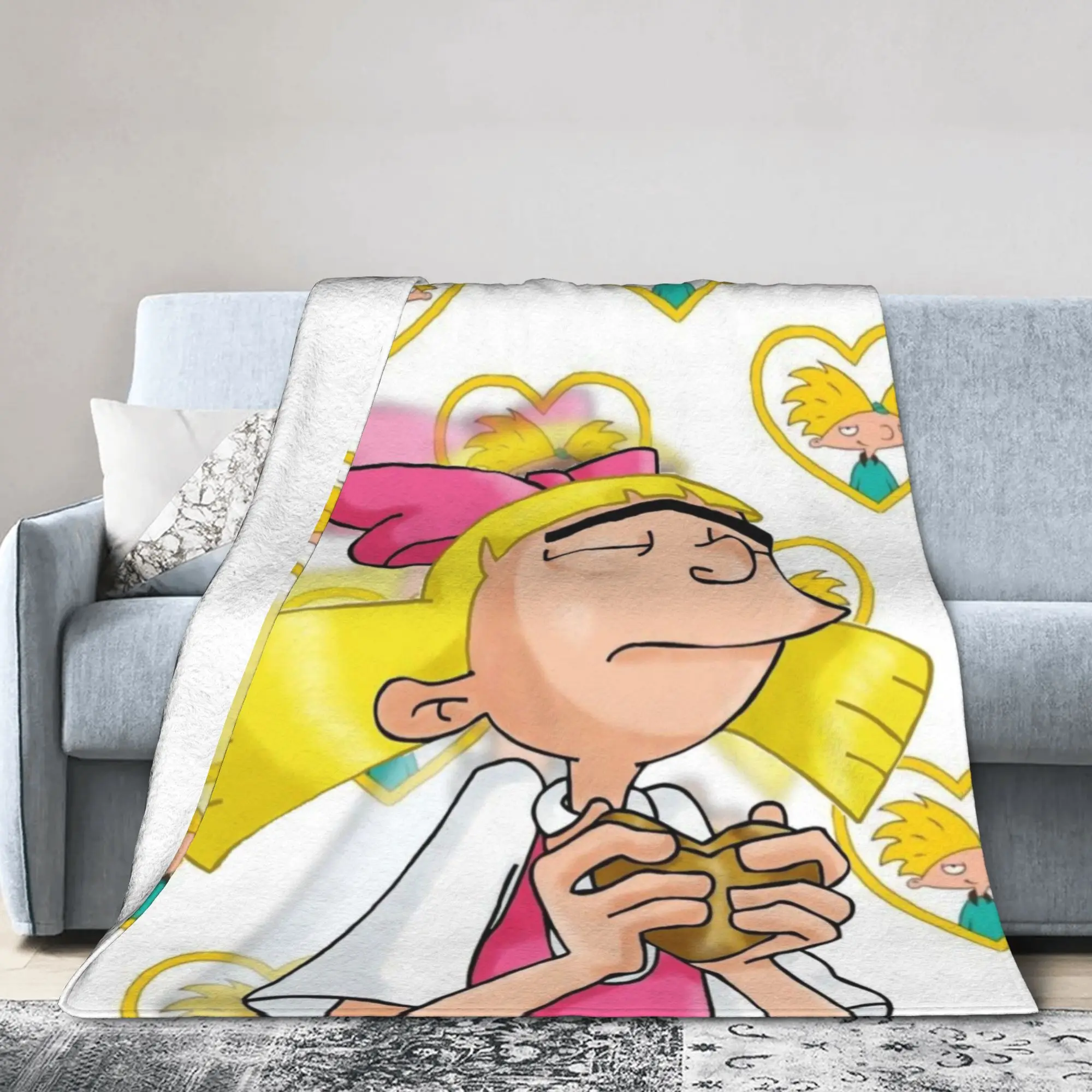 بطانية ناعمة دافئة للأطفال السفر يا أرنولد الفراش يلقي الفانيلا المفرش للخارجية الشارع الاتجاه غطاء سرير أريكة #3