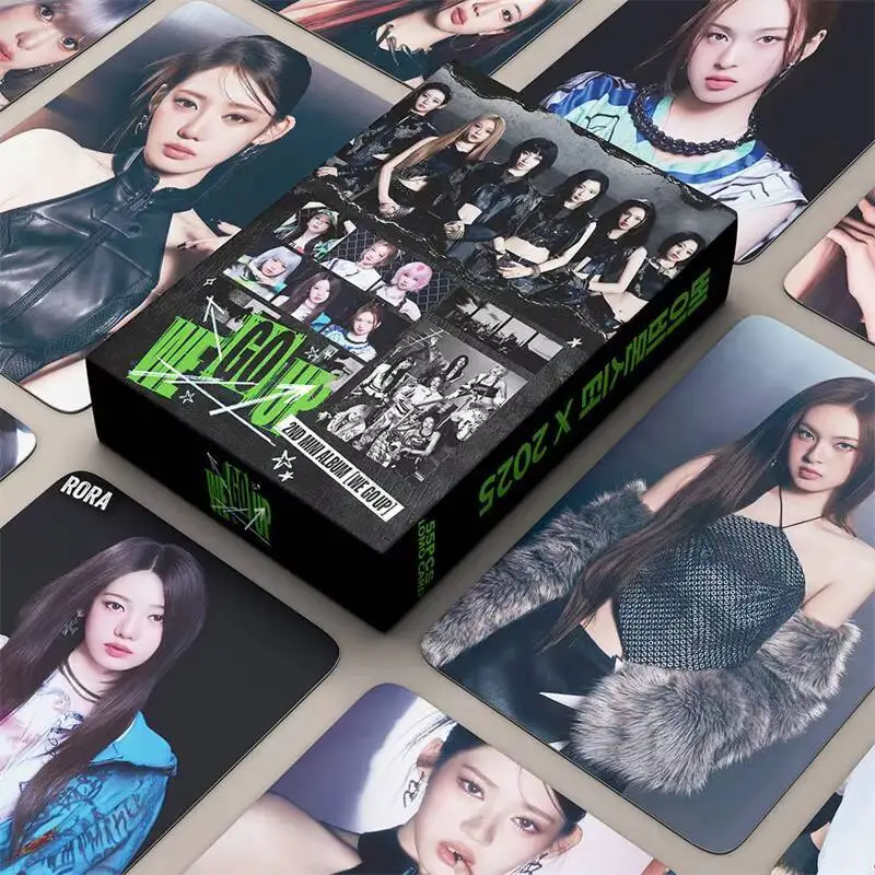 55 قطعة/مجموعة ألبوم جديد من ILLIT بطاقة LOMO بطاقة صور ILLIT BOMB MOKA WONHEE YUNAH بطاقة بريدية قابلة للجمع بطاقة تهنئة هدية للفتيات