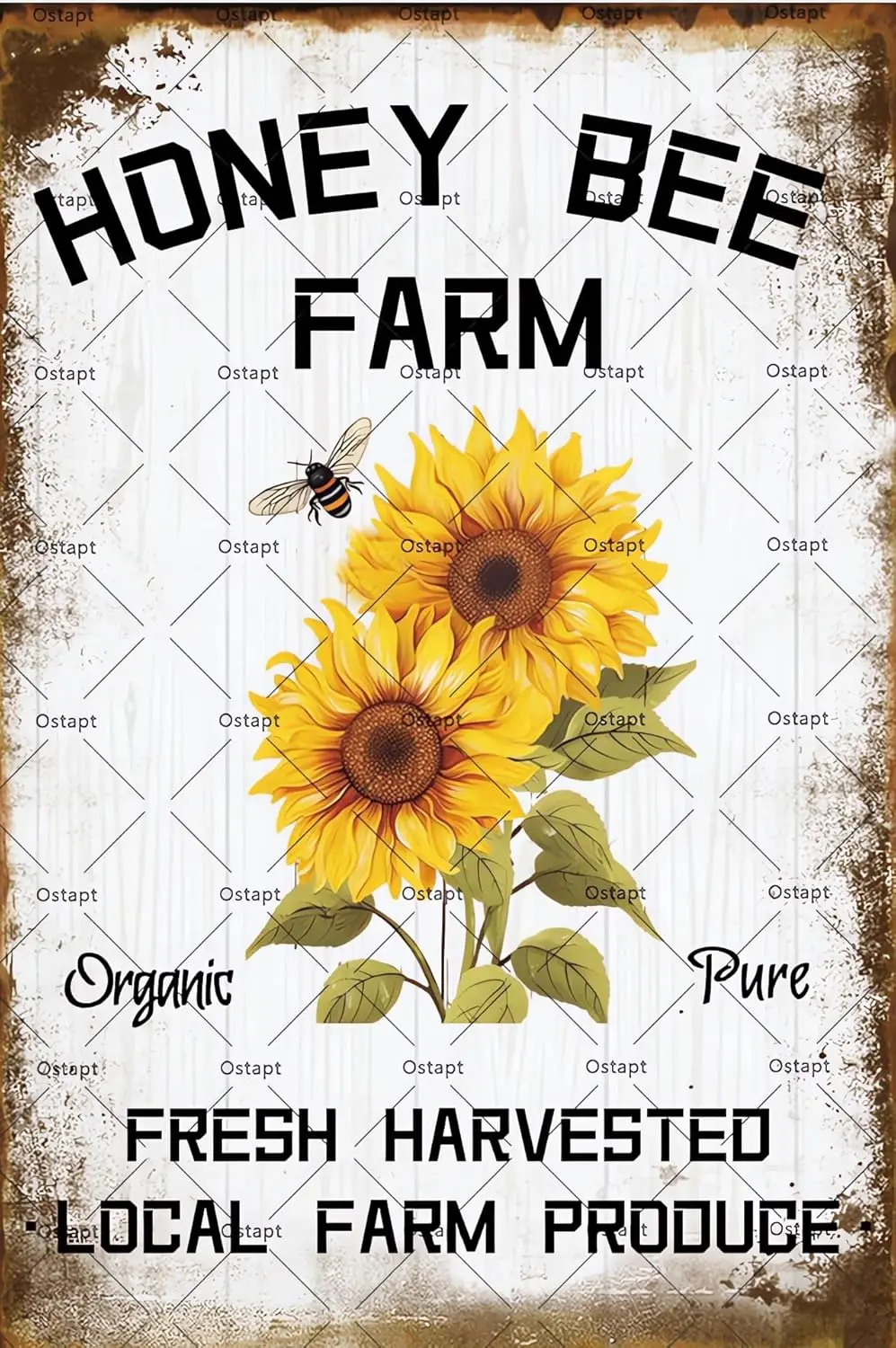 Metal Sign Farm Produce Decorative Sign  Tin Wall Art-aluminum sign