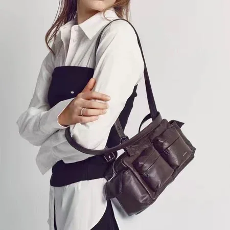 El mismo bolso de motocicleta de SAMO ONDOH Hong Eun-chae de Corea del Sur, el mismo bolso de hombro debajo del brazo de Samoondoh Song Yuqi