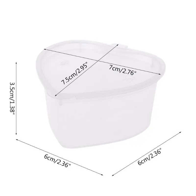 10Pcs Disposable Cups Set Of 70ml Heart Shaped Sauce Pot Container Wi