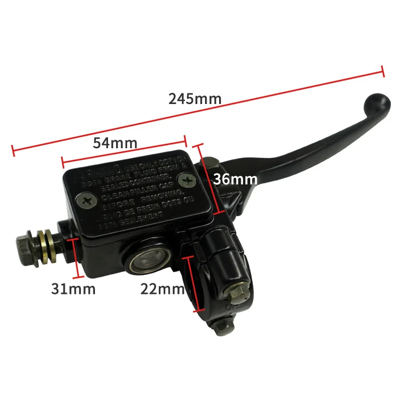 Motorcycle Right Brake Pump Front Master Cylinder Hydraulic Brake Lever For Dirt Pit Bike ATV Moped Scooter Buggy Go Kart 22mm