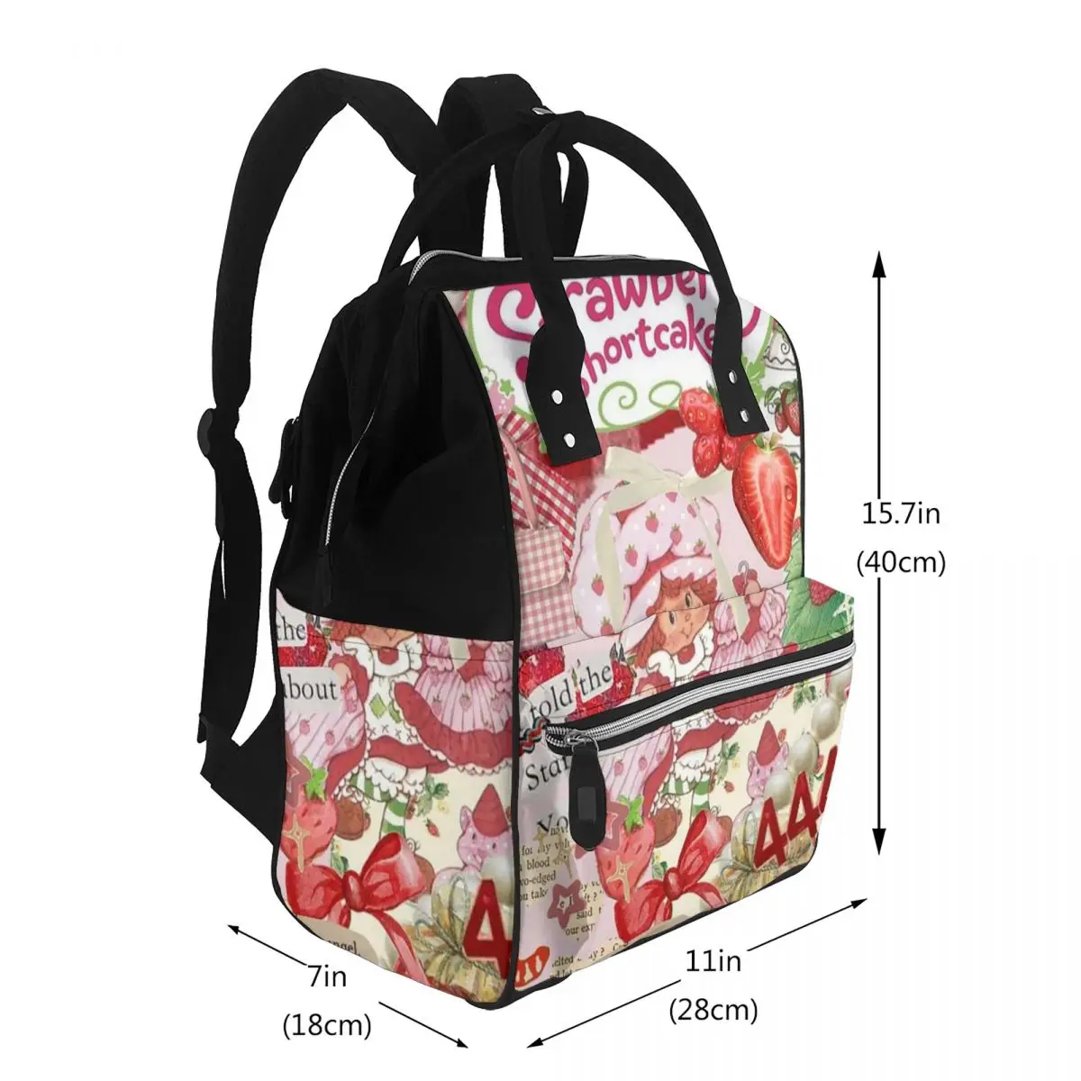 Like Strawberry ShortCake Student Backpack School Bag Hiking Travel Daypack for Men Women Bookbag Shoulder Bags