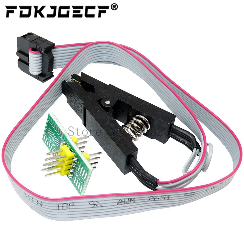 CH341A 24 25 Seri EEPROM Flash BIOS USB Programmer Modul + SOIC8 SOP8 Klip Tes untuk EEPROM 93CXX / 25CXX / 24CXX DIY KIT