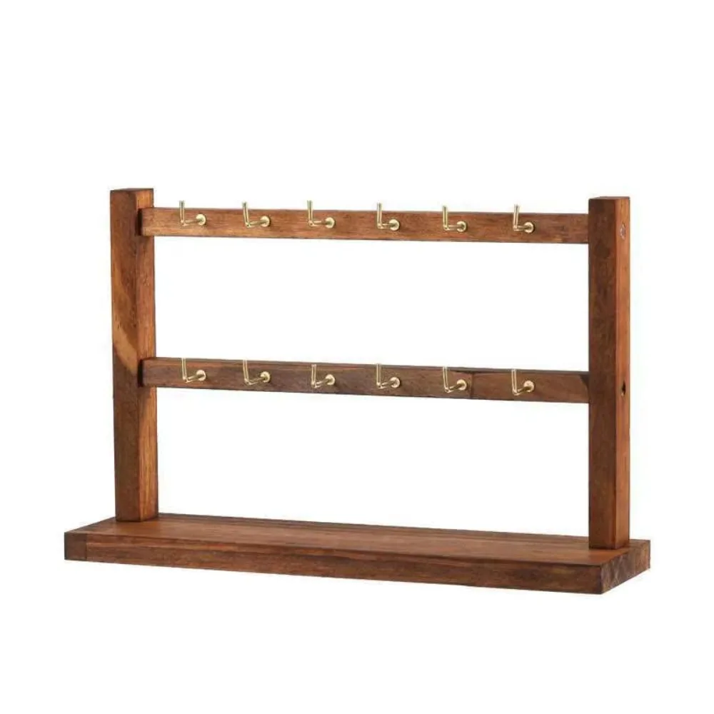 

Stable Structure Jewelry Storage Rack with Hook Large Capacity Jewelry Display Stand Stylish Durable Bracelet Necklace Organizer