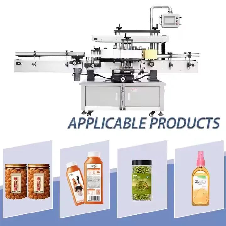Automatic Flat Bottle Round Bottle Front Back Double Two Sides Labeling Machine