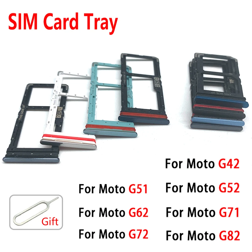 NEW Micro Nano SIM Card Holder Tray chip slot drawer Holder Adapter Socket For Motorola Moto G42 G51 G52 G62 G71 G72 G82 G84