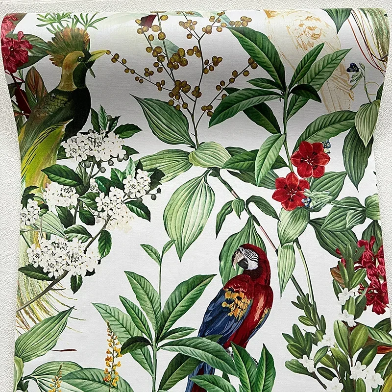 تقليد النباتات الخضراء الزهور ذاتية اللصق خلفية غرفة نوم غرفة المعيشة ديكور المنزل التلفزيون حائط الخلفية البلاستيكية خلفية