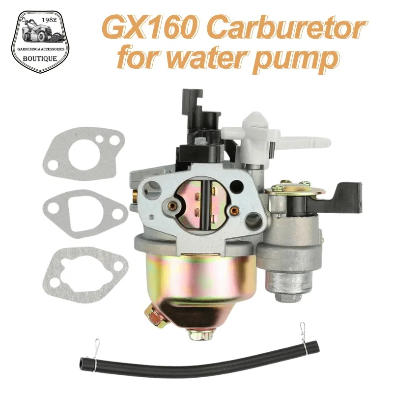 

Carburetor Carb Fit for GX160 GX168F GX200 5.5HP 6.5HP + Fuel Pipe Gasket Engine Car Accessories