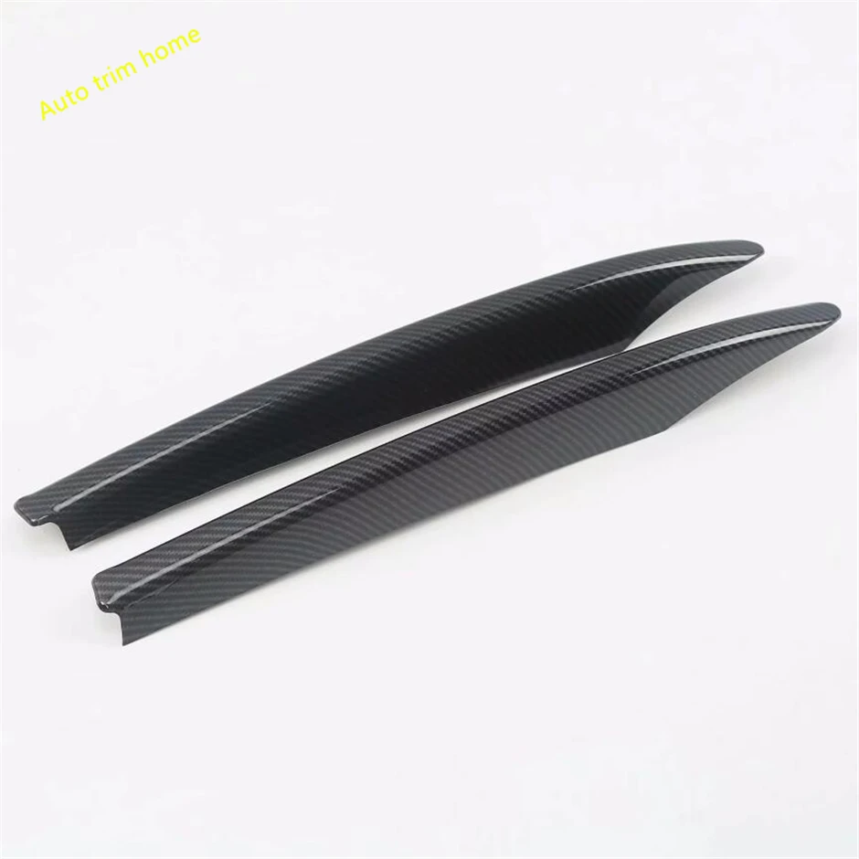 Front Bumper Fog Light Lamp Grille Eyelid Eyebrow Decoration Cover Trim Fit For Jaguar XE 2016 - 2023 ABS Accessories