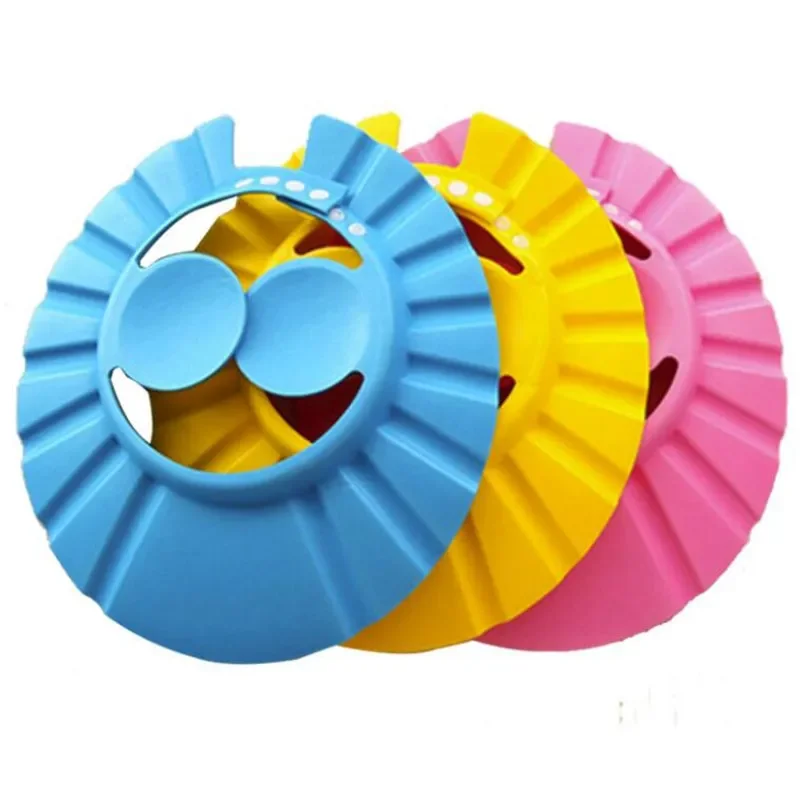vvocci Safe Shampoo Shower Bathing Bath Protect Soft Cap Hat ForWash Hair Shield Bebes Children Bathing Shower Cap Hat Kids