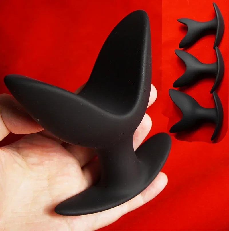 Ancora svasata ma dilatatore butt plug, giocattoli del sesso anale in silicone, plug anale largo aperto buttplug, espansione dell'espansore del culo dell'ano