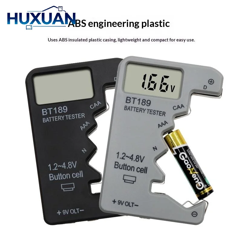 BT189 Digital Battery Tester LCD Voltage Checker For AA AAA C D 9V Button Cell Household Portable Power Measuring Tool Analyzer
