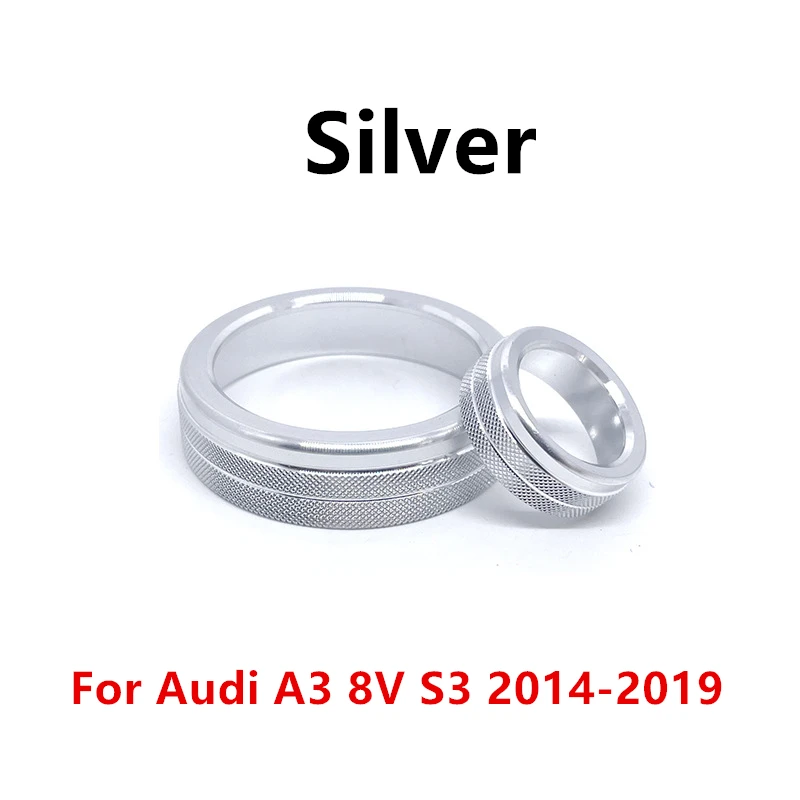 Auto Center Konsole Multimedia Knopf Schalter Rahmen Abdeckung Aufkleber Dekor Ring Trim Für Audi A3 8V S3 2014-2019 innen Zubehör – Detail 7